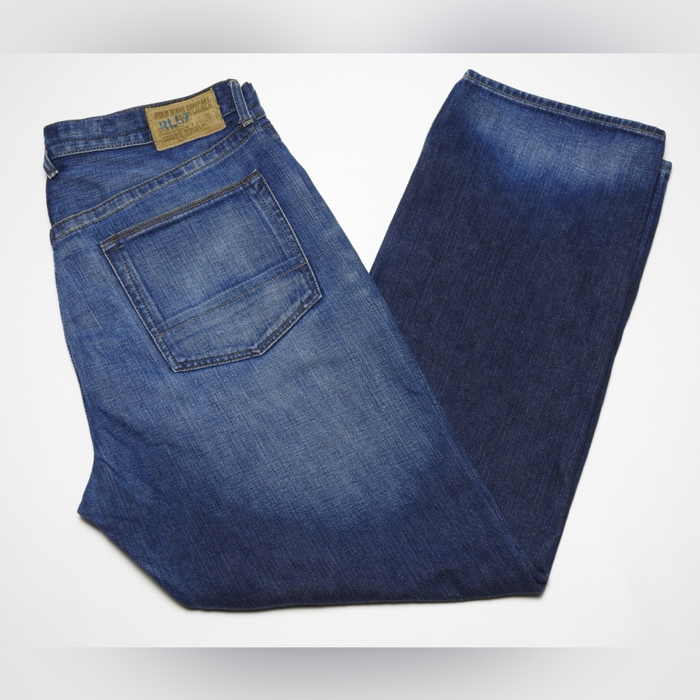 VTG Polo Jeans Co RL67 Men's 36X30 Base Five Pocket Relaxed Fit Dark Wash Denim